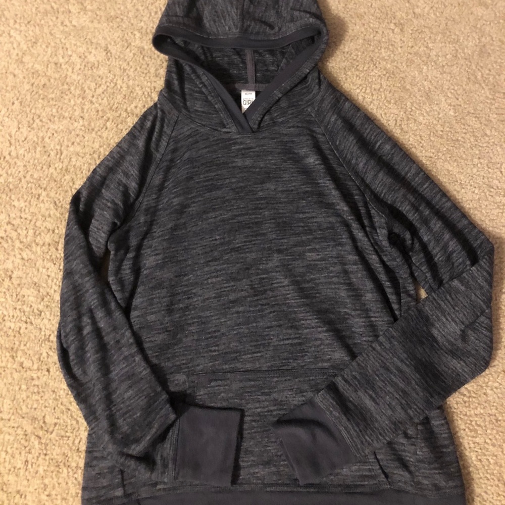 athleta girls heather gray sweatshirt